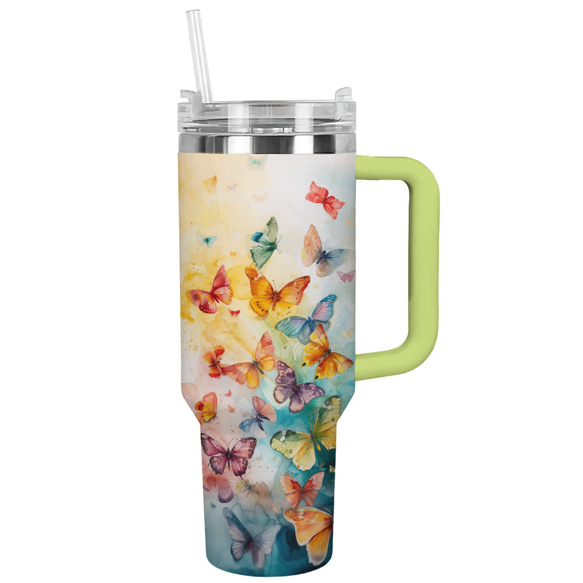 Butterfly 40 Oz Shineful™ Tumbler Colorful Nl09 Green 40Oz