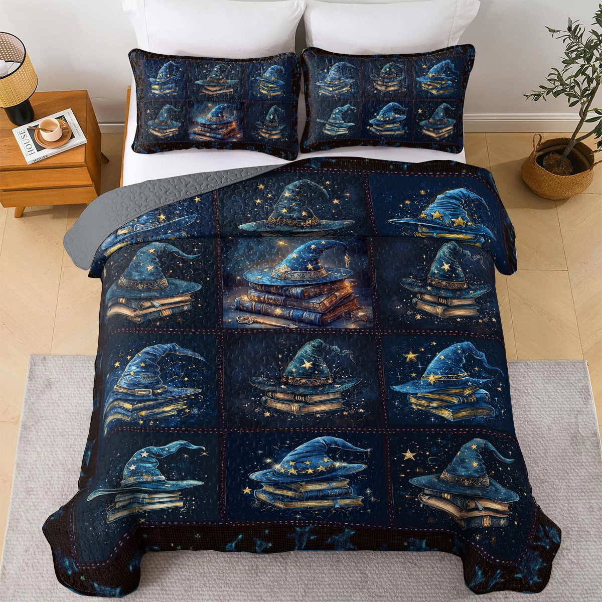 Shineful All Season Quilt 3-Piece Set Witch Enchanted Slumber