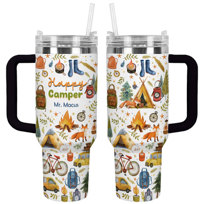 Shineful Tumbler Happy Camping Personalized