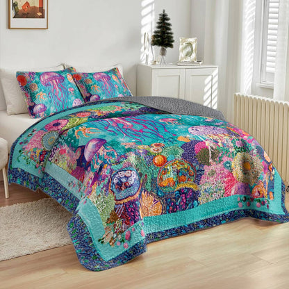 Shineful All Season Quilt 3-Piece Set Underwater Dream