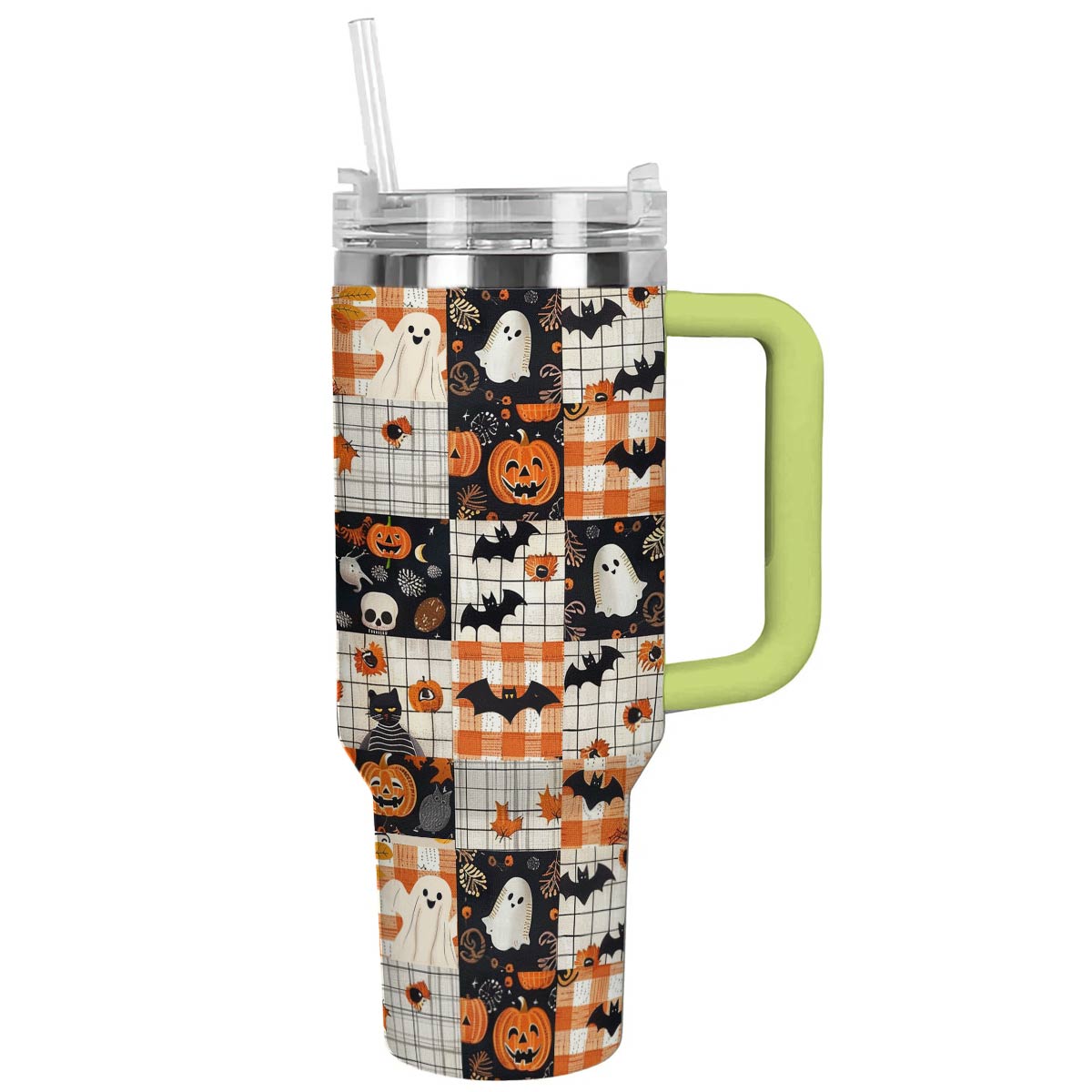 Shineful Tumbler Champ de citrouilles effrayant