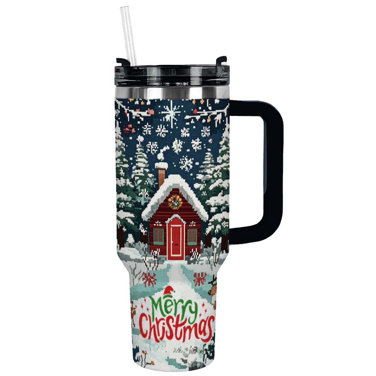 Shineful Tumbler Christmas Cabin