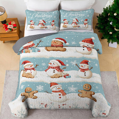 Shineful All Season Quilt 3-Piece Set Frosty Friends