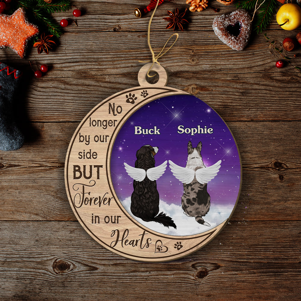 Dog Lovers - No Longer By Your Side Shinefulgift® Perzonalized Wooden Ornament