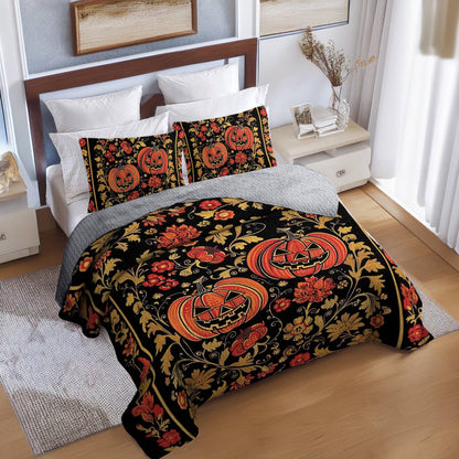 Shineful All Season Quilt 3-Piece Set Pumpkin Quilt