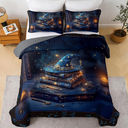 Shineful All Season Quilt 3-Piece Set Witch Secrets Of The Night 