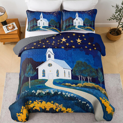 Shineful All Season Quilt 3-Piece Set God Nightfall Haven