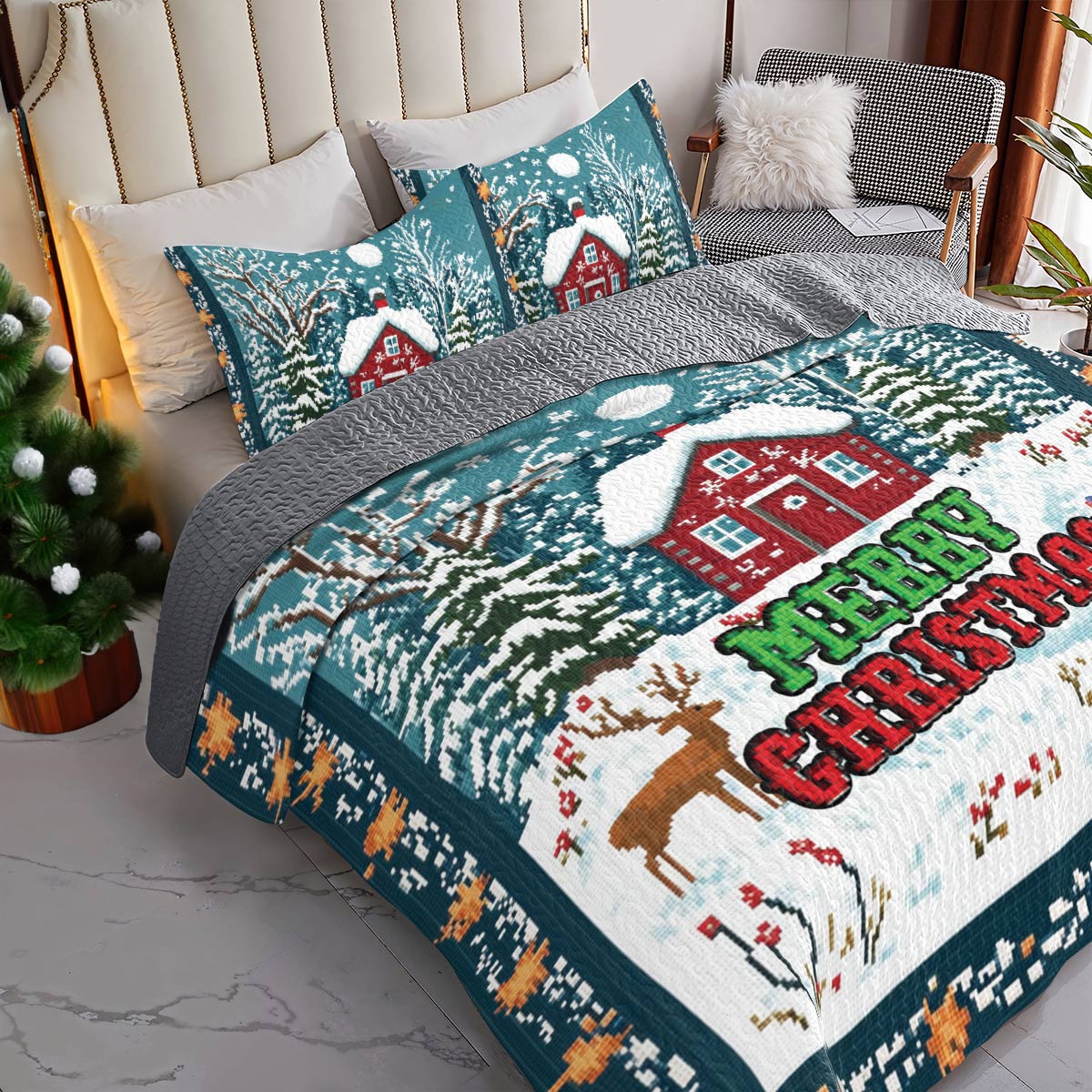 Shineful All Season Quilt 3-Piece Set Holiday Lodge