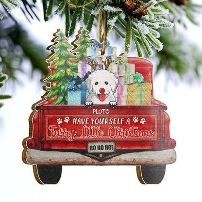 Have Yourself A Furry Little Christmas - Gift Dog Lover Cat Gift- Personalized Custom Shaped Wooden