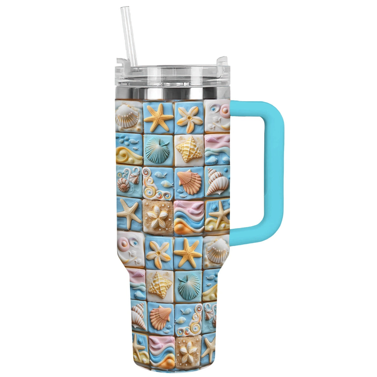 Shineful Glossy Tumbler Ocean Mosaic