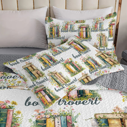 Shineful All Season Quilt 3-Piece Set Reading Booktrovert