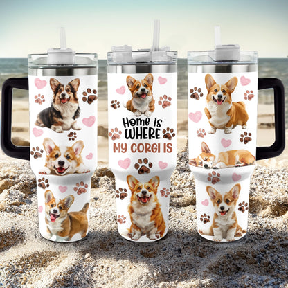 Shineful Tumbler Happy Corgi Home