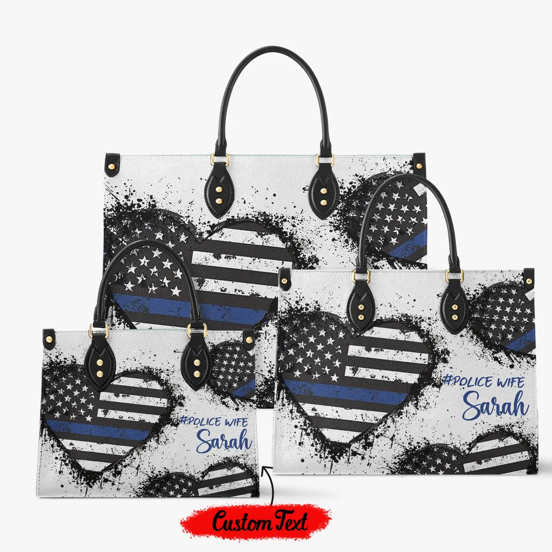 Shineful Leather Bag Personalized Police Pride