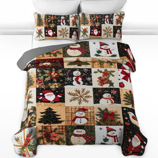 Shineful All Season Quilt 3-Piece Set Homey Christmas