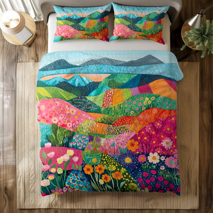 Shineful All Season Quilt 3-Piece Set Vibrant Hills