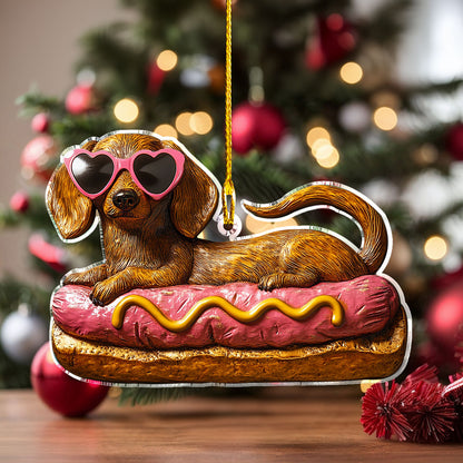 Shineful 2D Acrylic Ornament - Cute Hot Dog