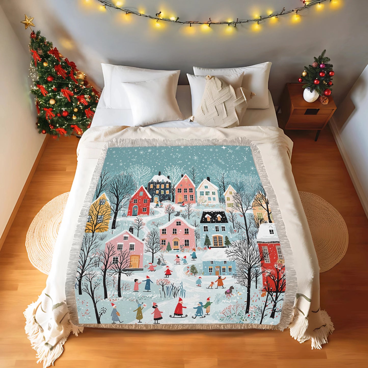 Shineful Woven Tapestry Throw Blanket - Christmas Winter Wonderland