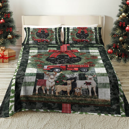 Shineful 4-Piece Bed Sheet Set Festive Farm