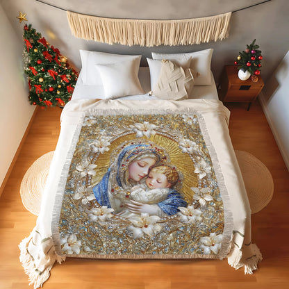 Shineful Woven Tapestry Throw Blanket - Holy Embrace