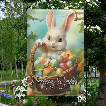 Shineful Garden Flag 12" x 18" Springtime Bunny Bliss