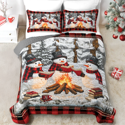 Shineful All Season Quilt 3-Piece Set Red Flannel Bookish Buddies