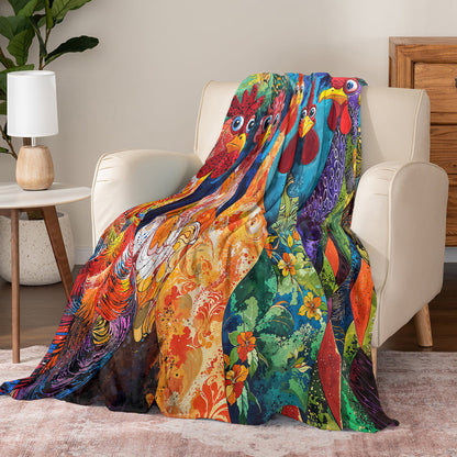 Shineful Fleece Blanket Stunning Chickens Model