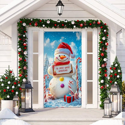 Shineful Door Cover - Personalized Winter Wonderland