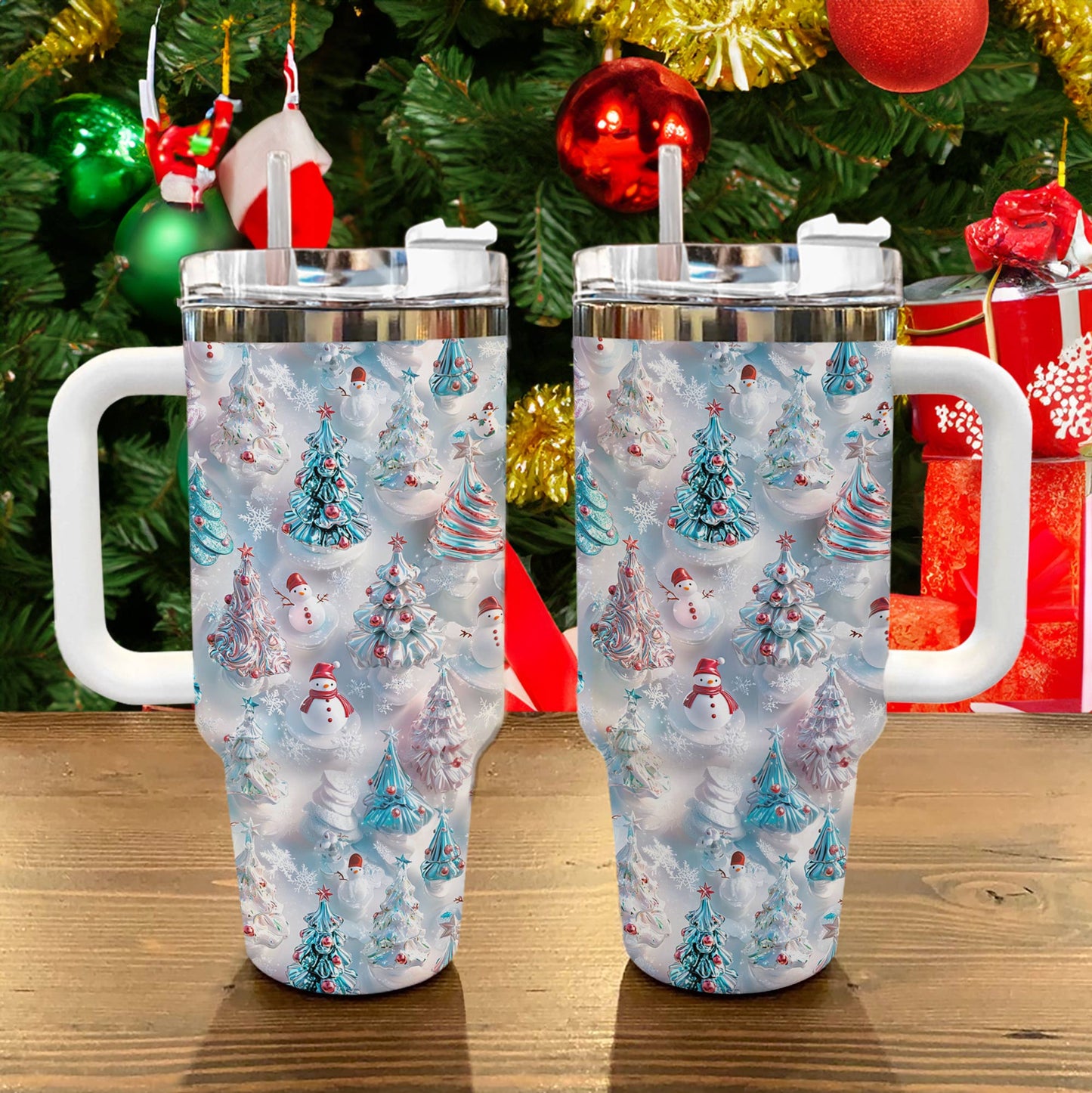 Shineful Glossy Tumbler Delighted Christmas