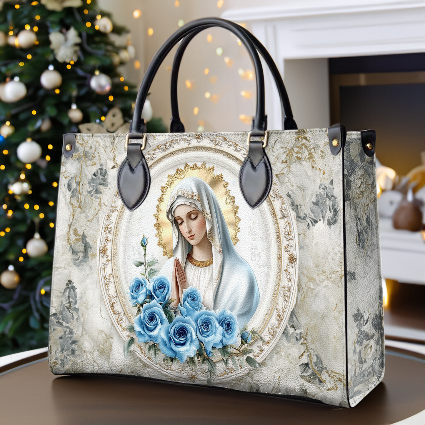 Shineful Leather Bag Blue Rose Devotion