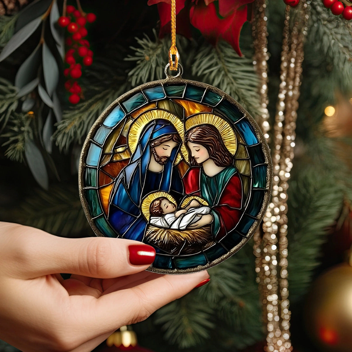 Shineful Acrylic Ornament Holy Christmas Blessings