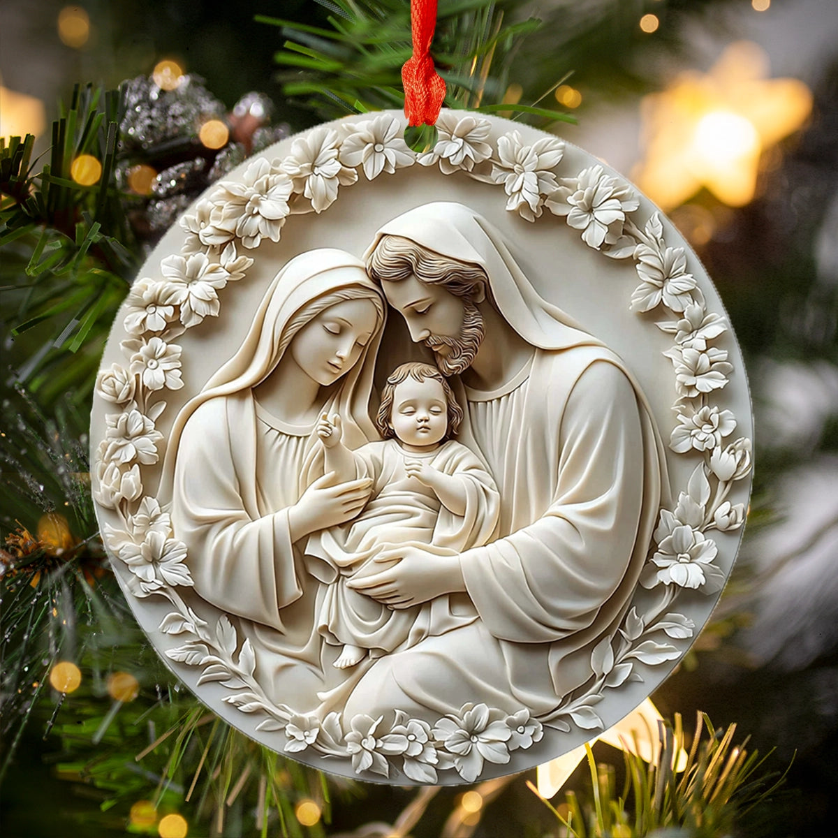 Shineful Acrylic Ornament Custom Photo Christmas Holy Family Blessed