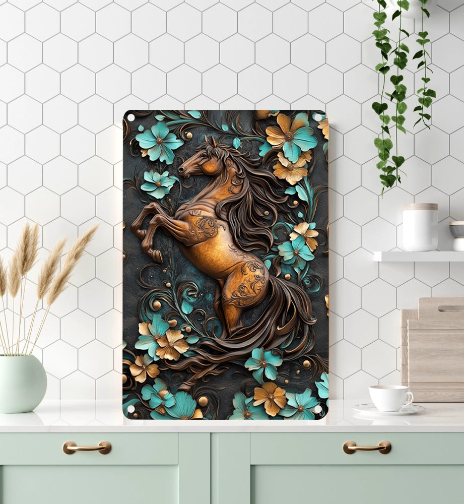 Shineful 2D Metal Sign Horse Ethereal Elegance