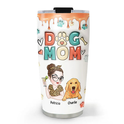 Maman de chiens brillante - Verre personnalisé de 20 oz