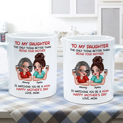 Tasse brillante pour ma fille Bonne fête des mères Personnalisée TH7