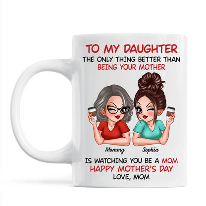 Tasse brillante pour ma fille Bonne fête des mères Personnalisée TH7