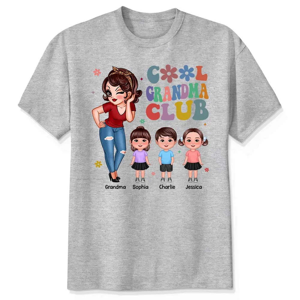 Shineful T-Shirt Gift For Grandma - Cool Grandma Club Personalized Unisex T-Shirt