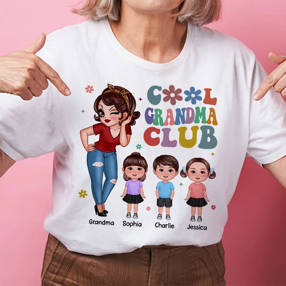 Shineful T-Shirt Gift For Grandma - Cool Grandma Club Personalized Unisex T-Shirt