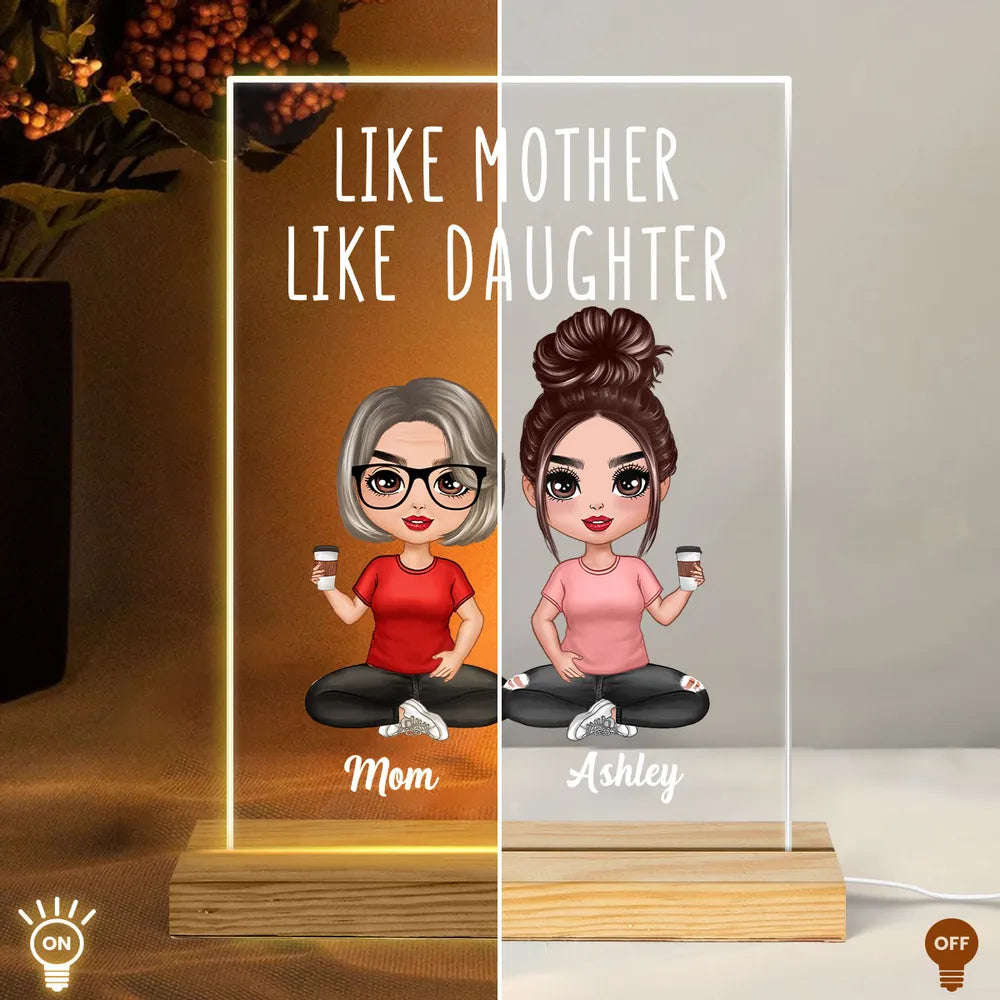 Shineful Mica LED Lamp Like Mother Like Daughters Personalized