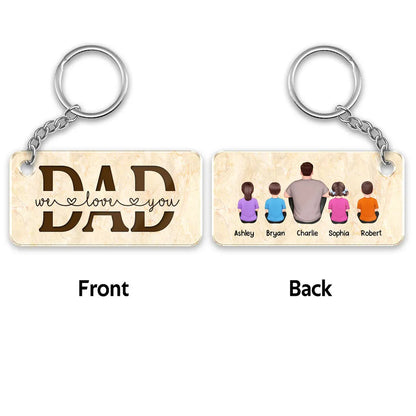 Shineful Best Dad Ever Back View - Personalized Acrylic Keychain