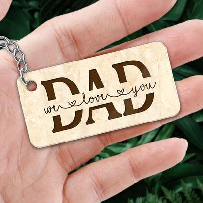 Shineful Best Dad Ever Back View - Personalized Acrylic Keychain