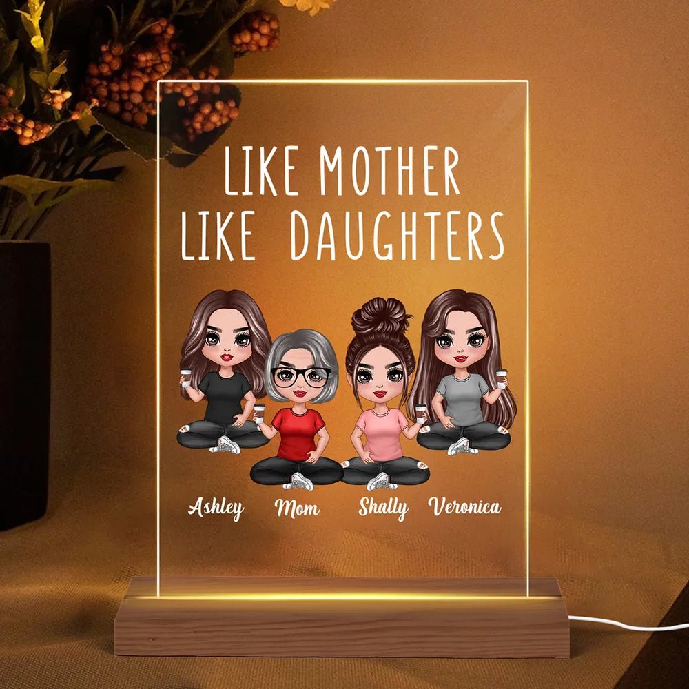 Shineful Mica LED Lamp Like Mother Like Daughters Personalized