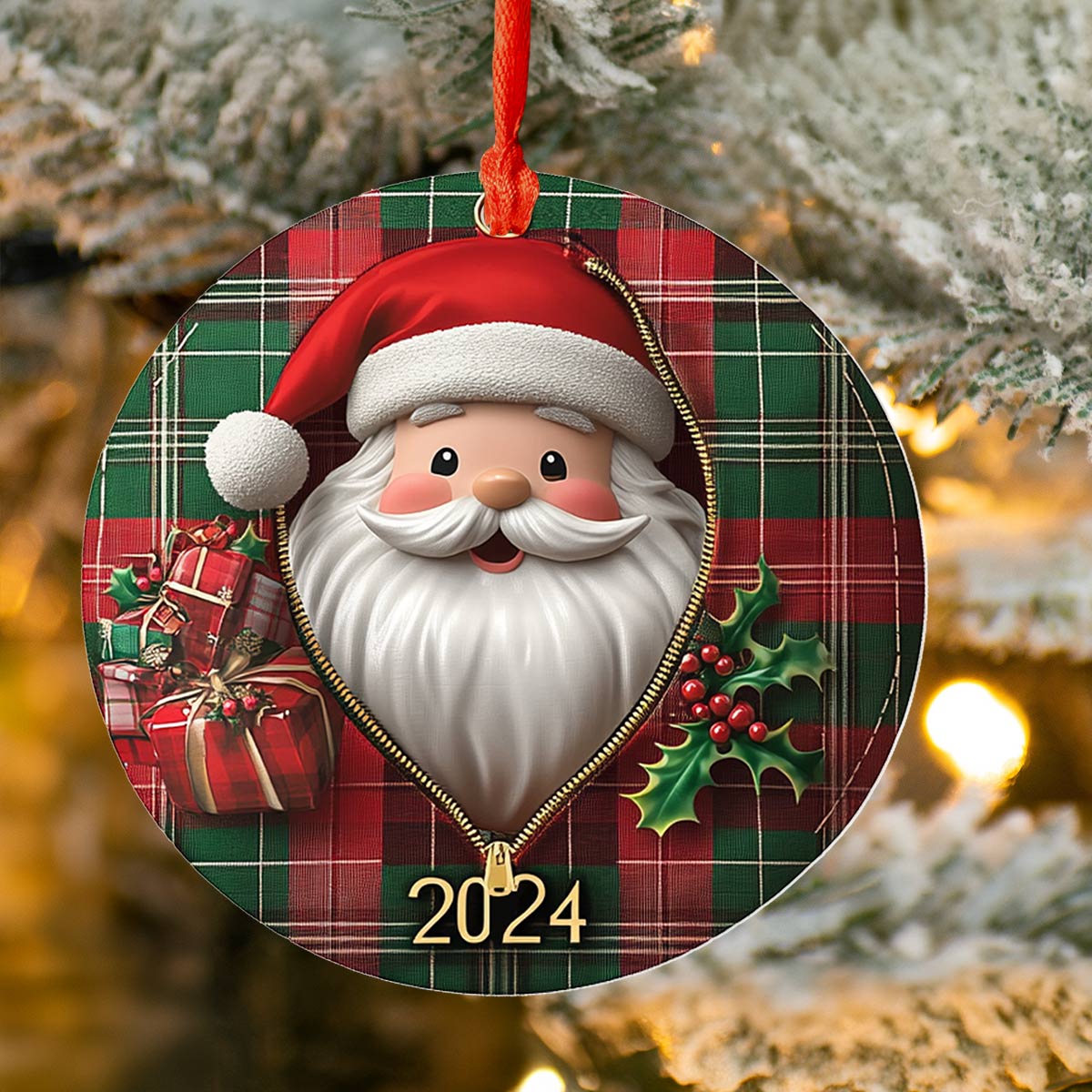 Shineful 2D Acrylic Ornament Merry Santa