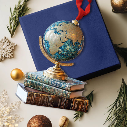 Shineful 2D Acrylic Ornament Globe Trotter’s Library