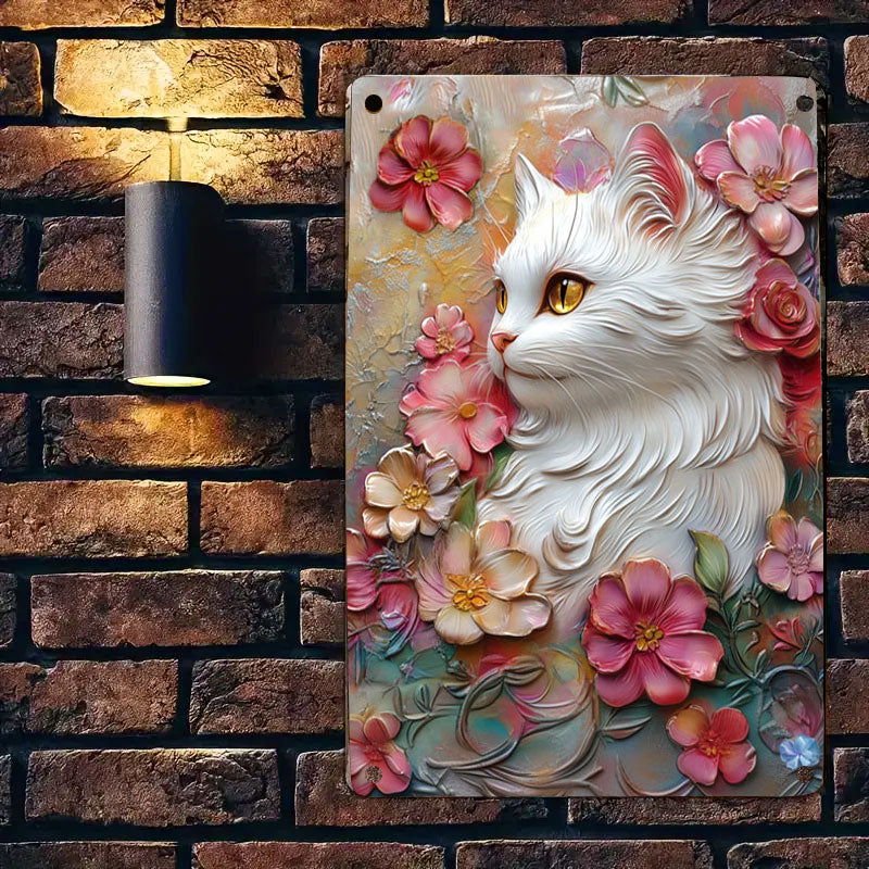 Shineful 2D Metal Sign Catty Bloom