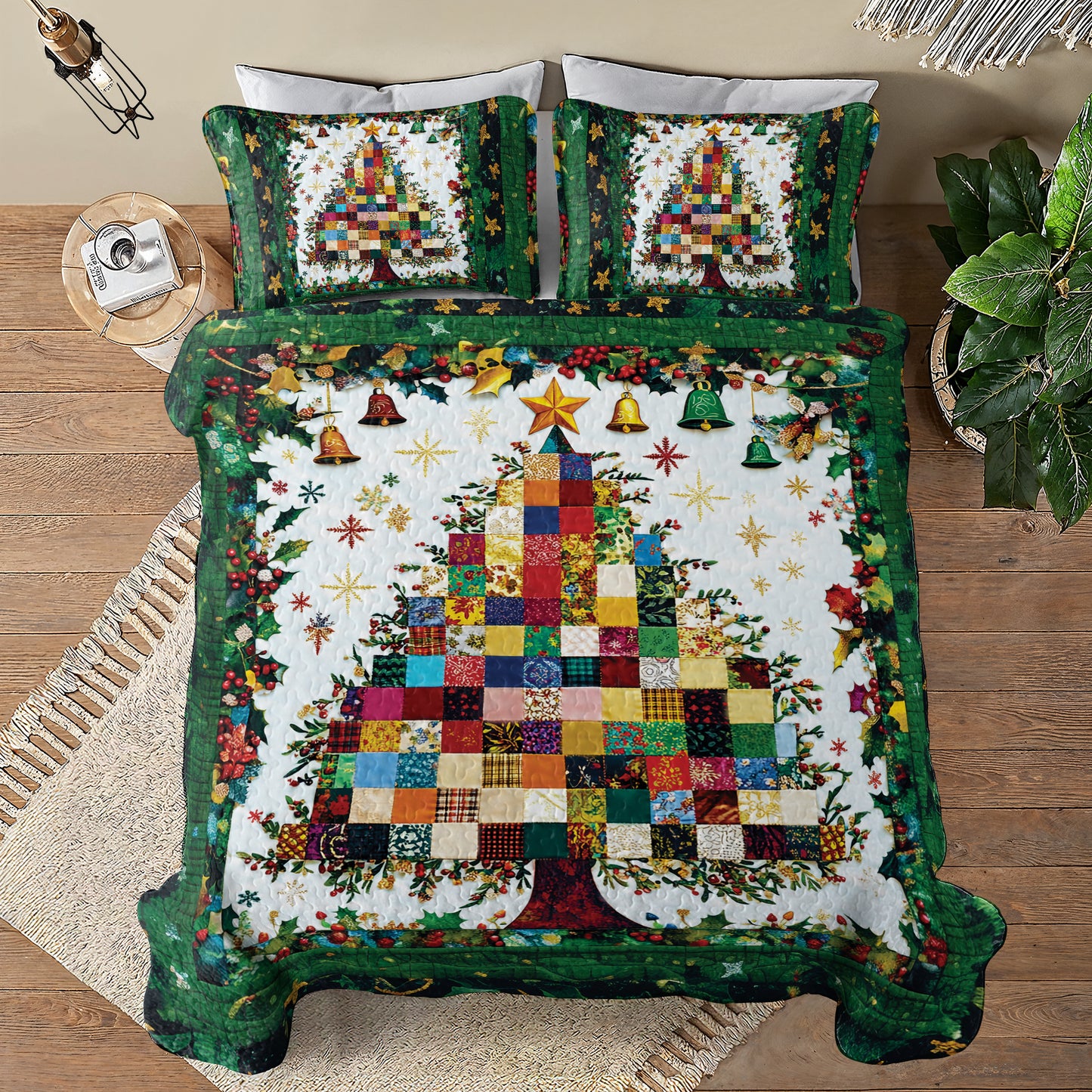 Shineful All Season Quilt 3-teiliges Set - Merry Quiltmas Tree 