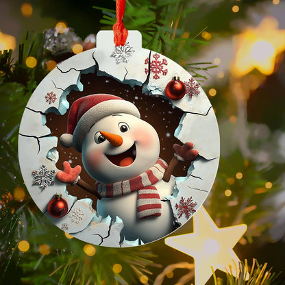 Shineful 2D Acrylic Ornament Happy Snowman