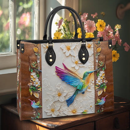 Shineful Leather Bag Fluttering Blooms