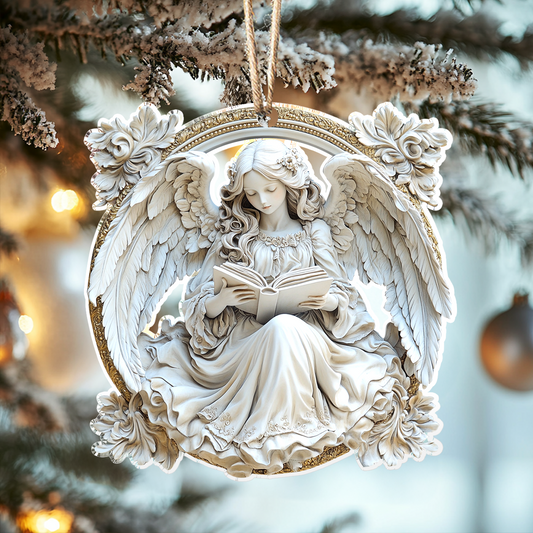 Shineful 2D Acrylic Ornament Divine Reading Angel