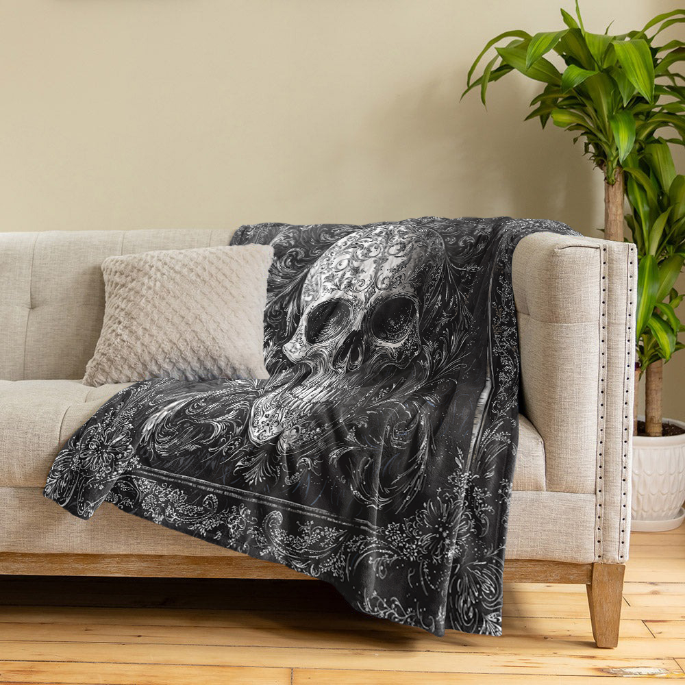 Shineful Fleece Blanket Mystic Shadows Skull