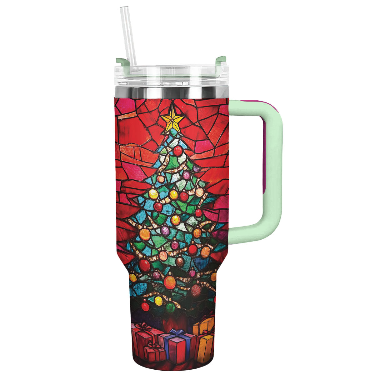 Shineful Tumbler Stained Glass Christmas Tree